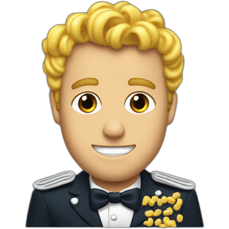 Macron as macaroni emoji