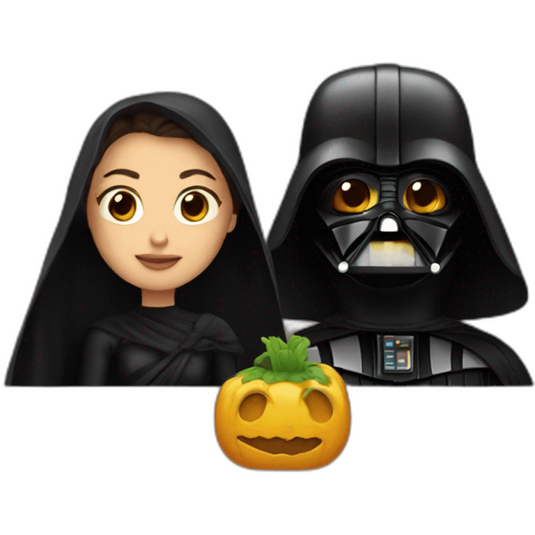 dark vador and his wife emoji