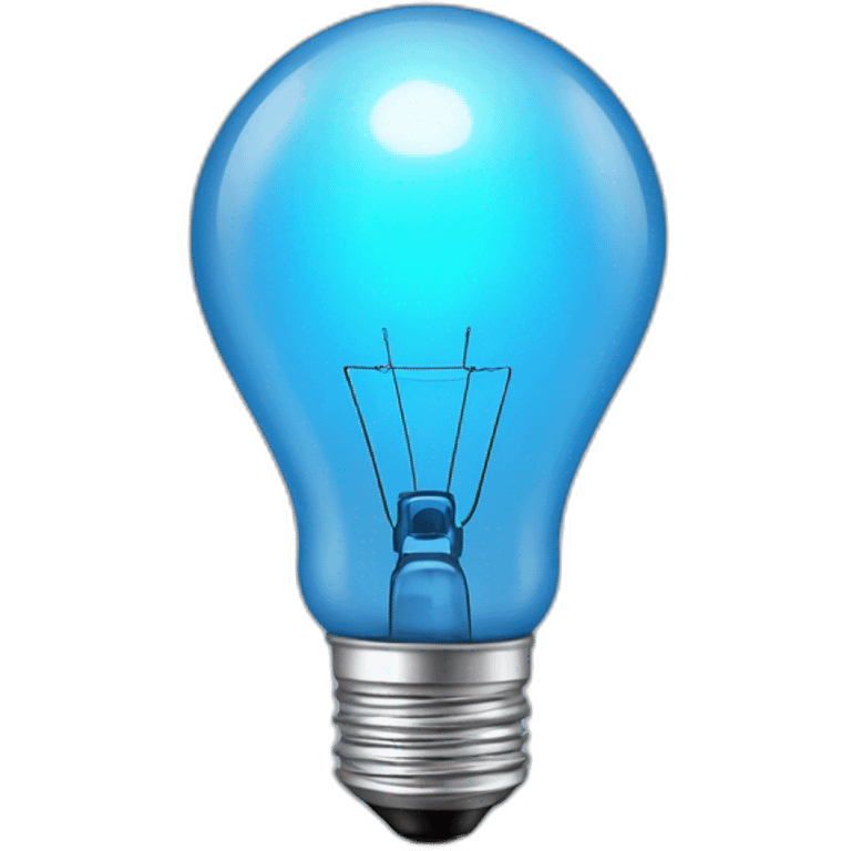 blue light bulb emoji