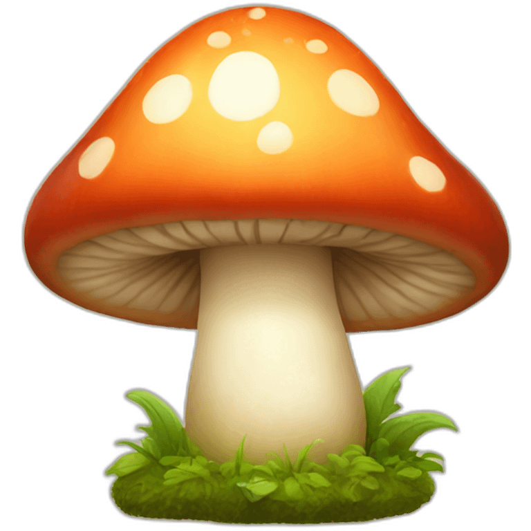 happy mushroom emoji