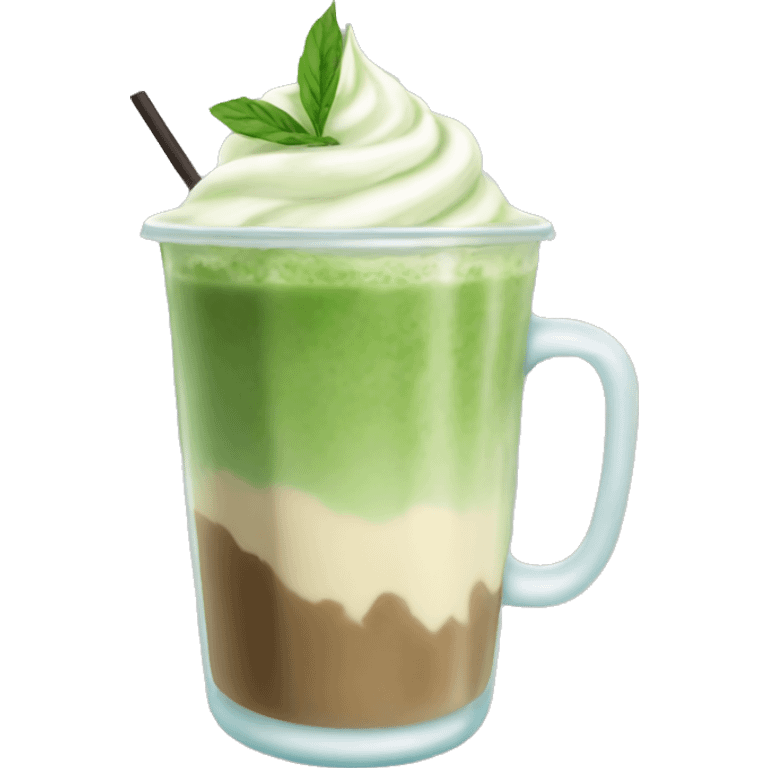 Iced matcha latte no cream emoji