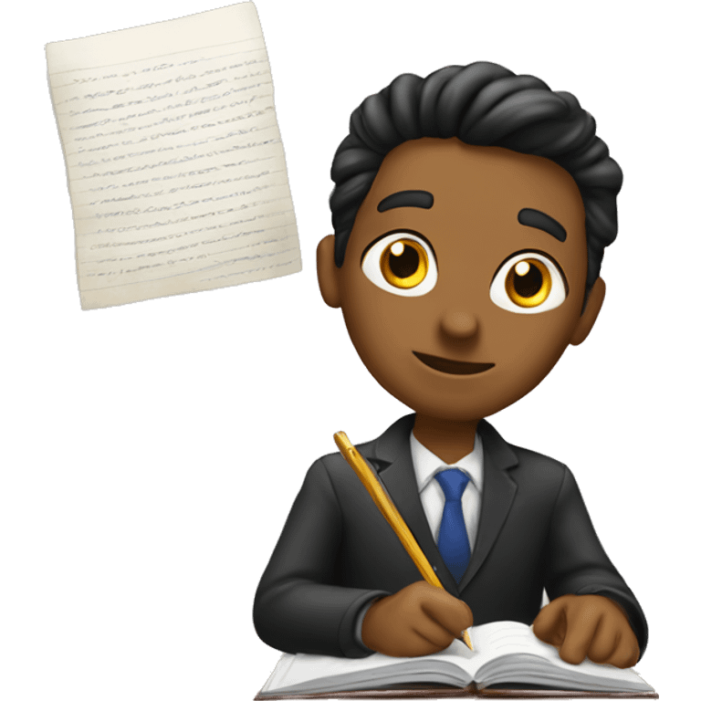 A student writing a prompt into LLM emoji