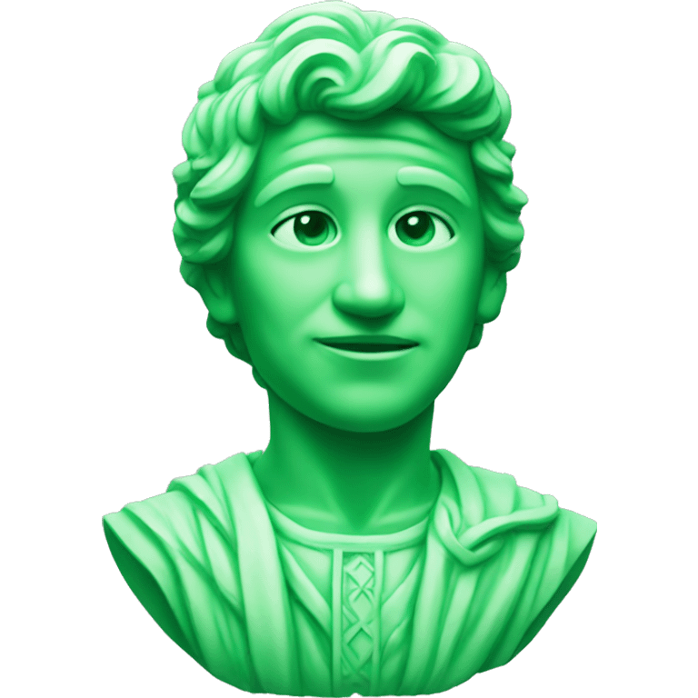 green statue emoji