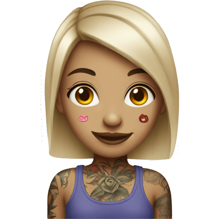 Tattooed girl emoji