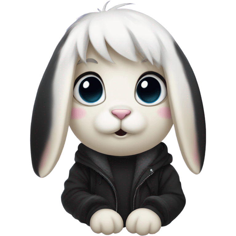 emo bunny with side bang emoji