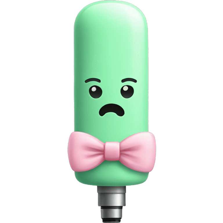 Pastel green vape with pink bow  emoji