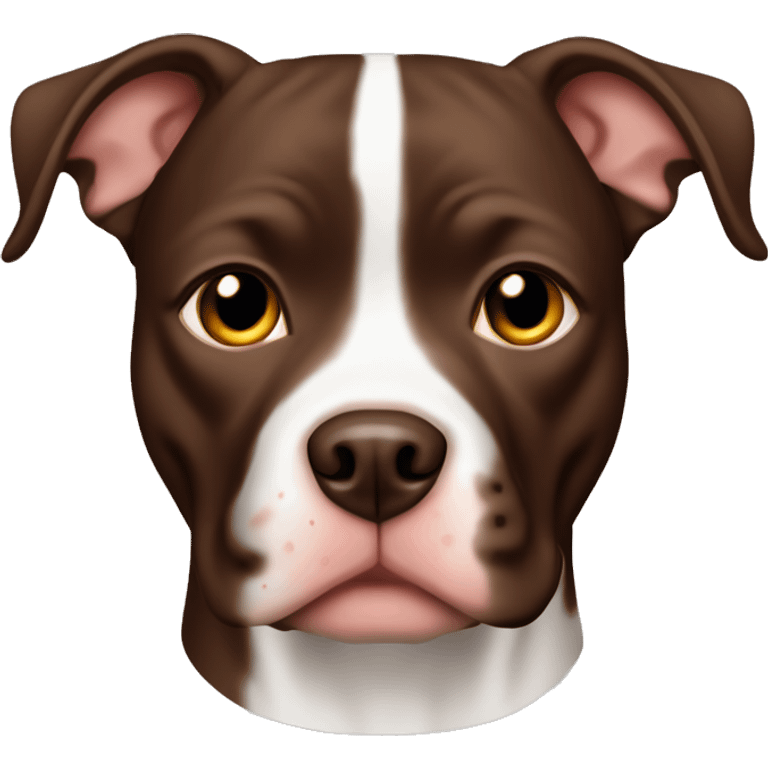 American pitbull dog chocolate color emoji