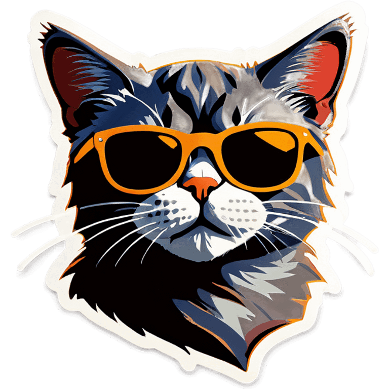 Cat with sunglasses emoji