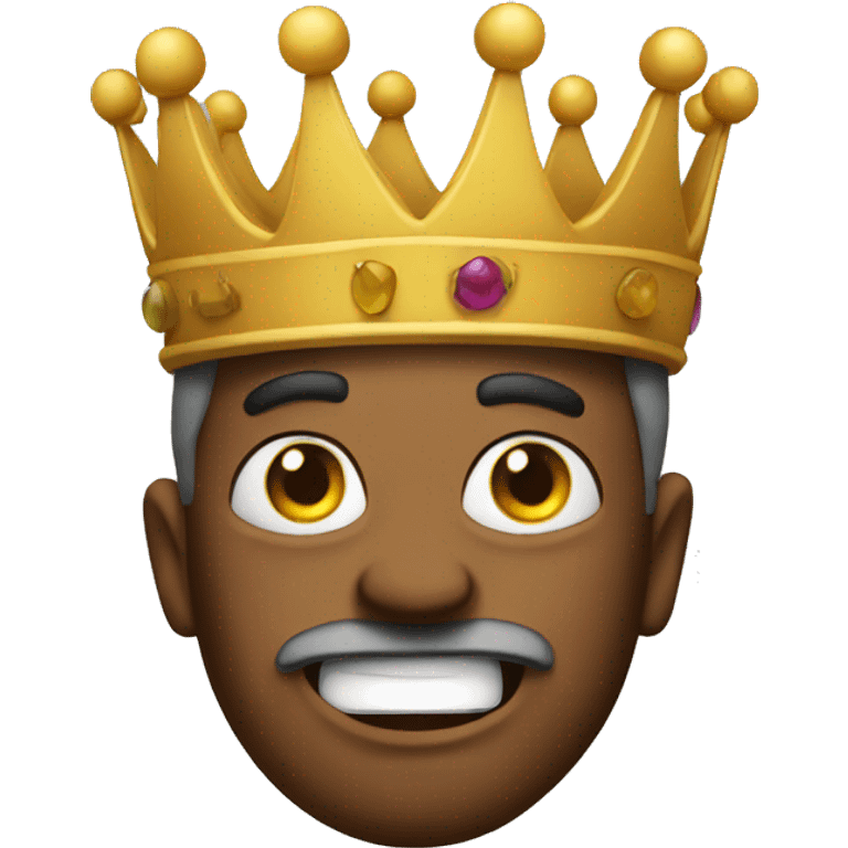 king with a crazy facial expression emoji