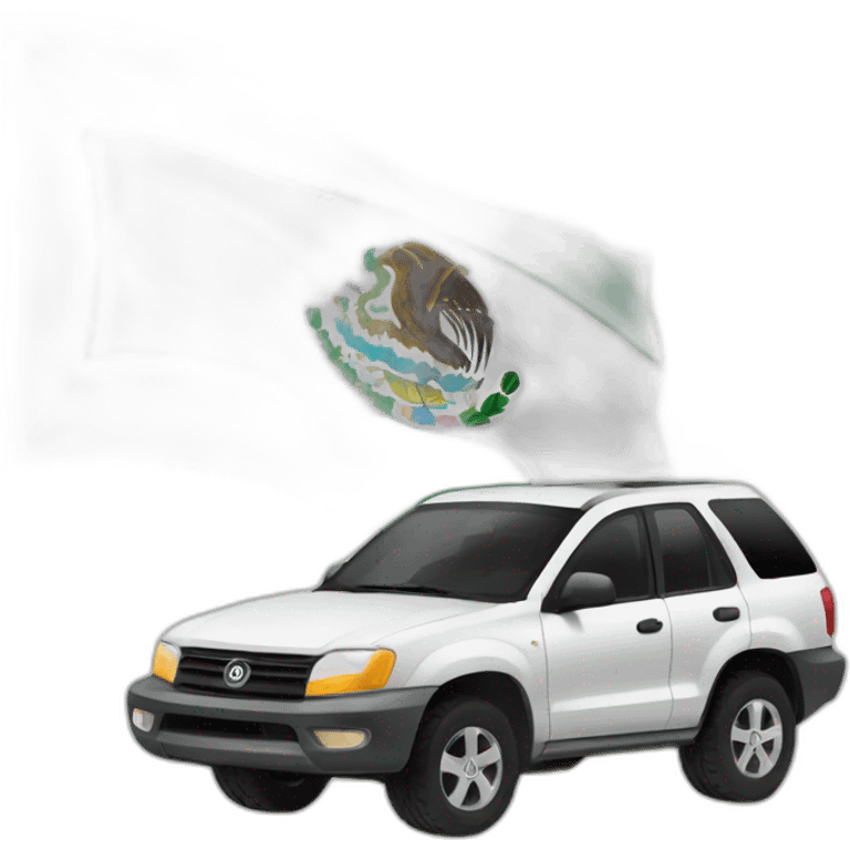 Flag of Mexiko as a car emoji