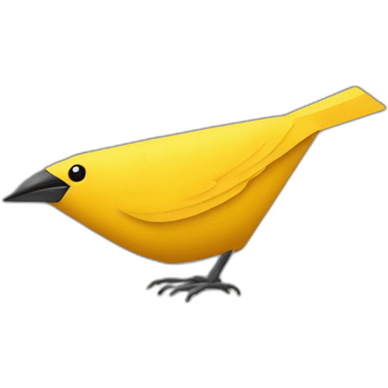 Yellow Triangular Bird emoji