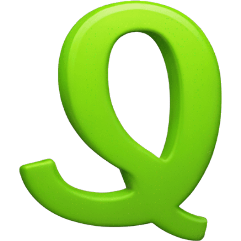 Letter Q lime green emoji