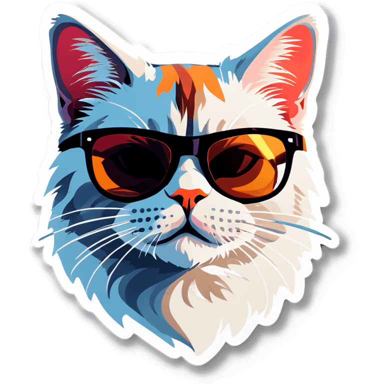 Cat with sunglasses emoji