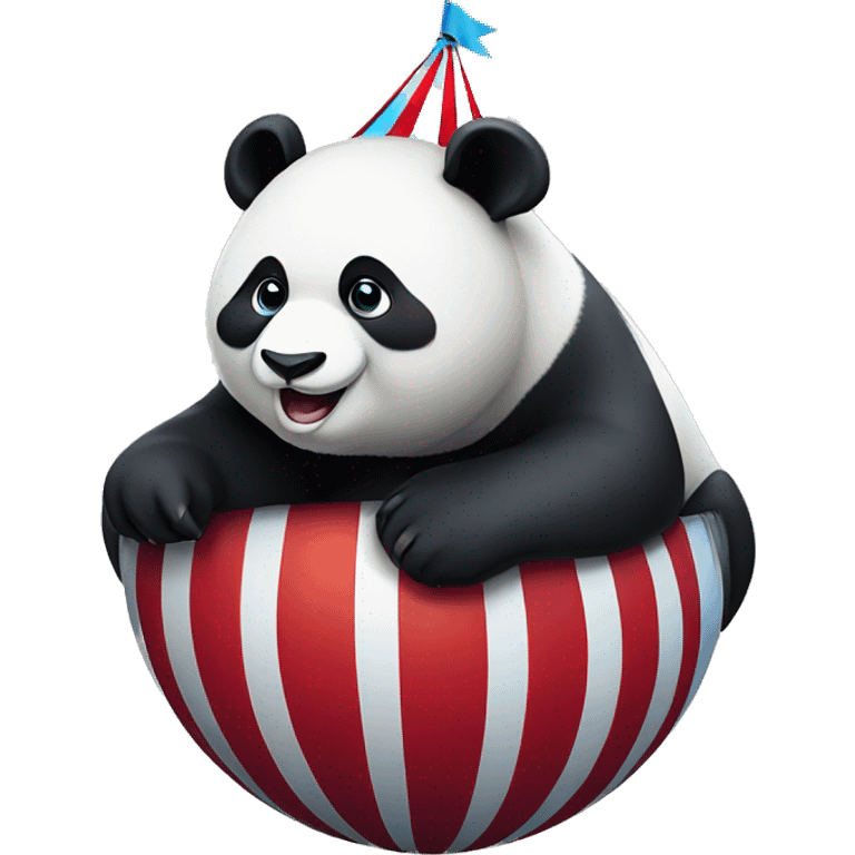 Panda on a circus ball emoji