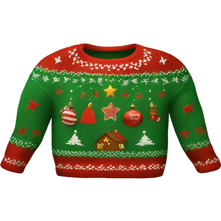 ugly christmas sweater emoji