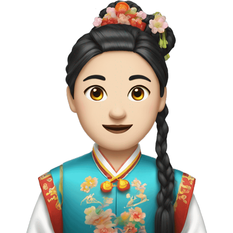 Young teacher with Peking opera emoji