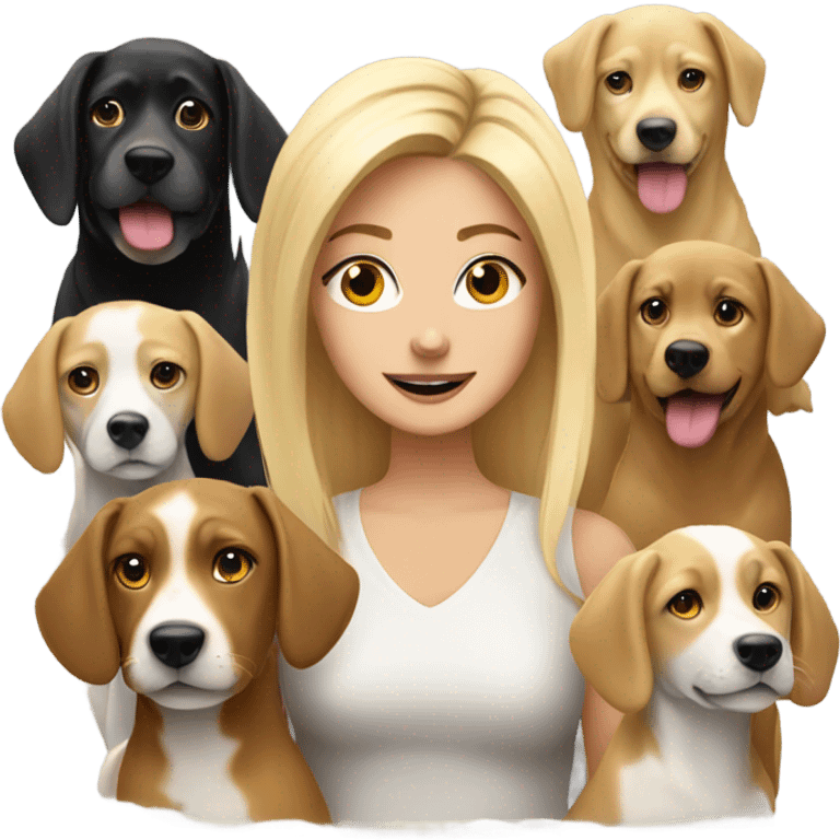 Blondie giro with dogs  emoji