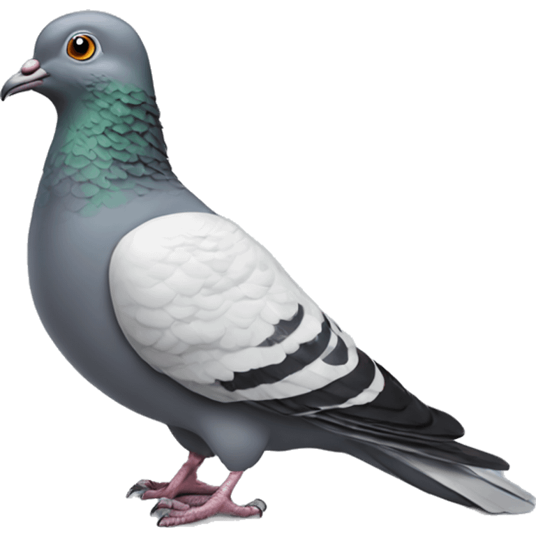 Pigeon wearing gla emoji