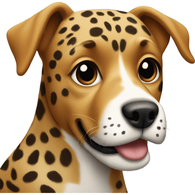 Dog with leopard print emoji