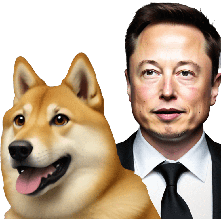 elon musk with doge emoji