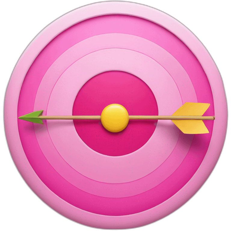 a pink target with an arrow in the middle of it emoji