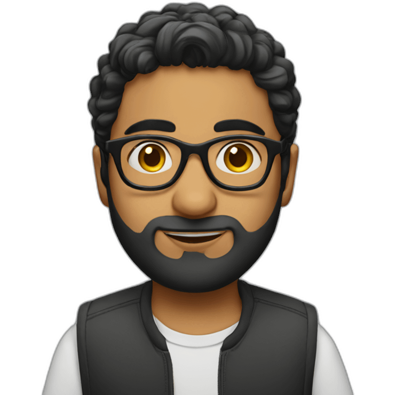 Abhishek with glasses emoji