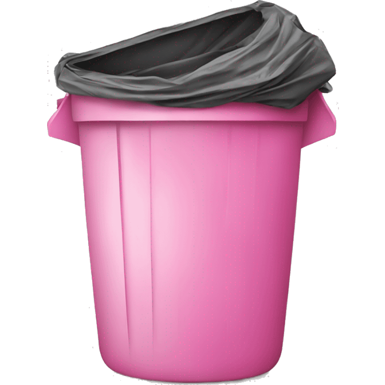 trash with pink emoji