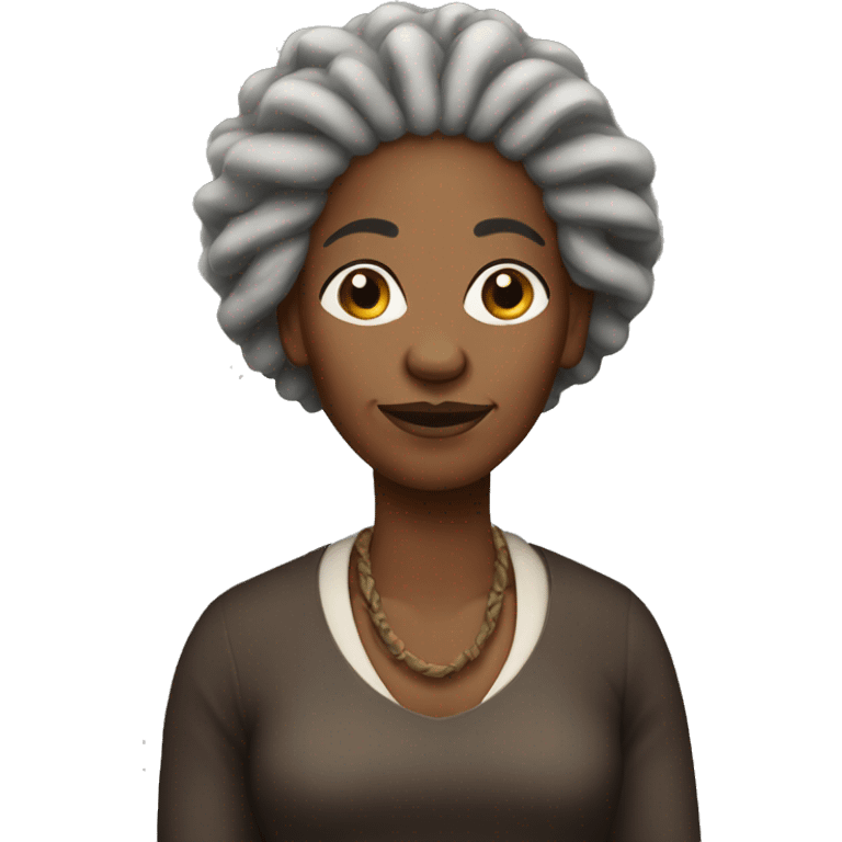 Old black woman with Locs emoji