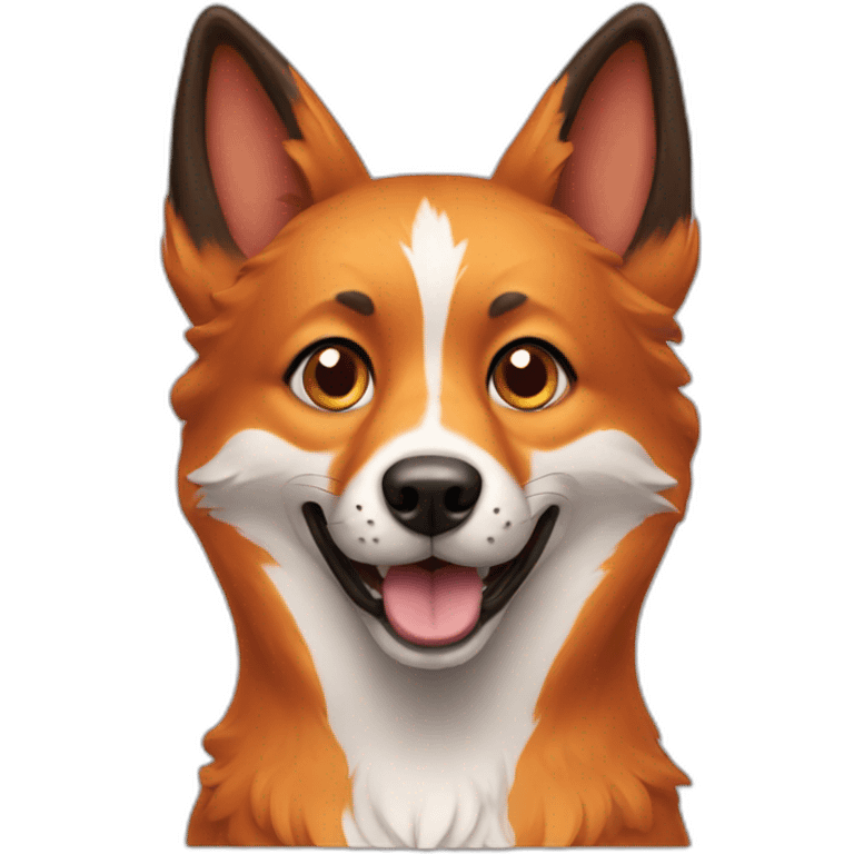 dog that looks like a fox emoji