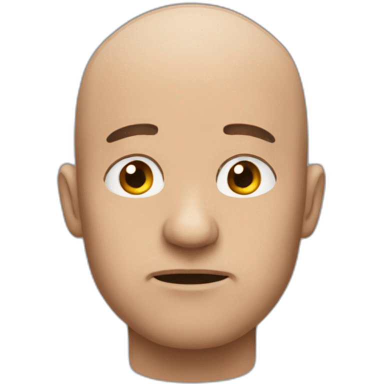 sad bald man emoji