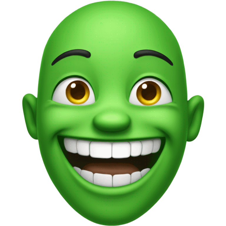 green LOL emoji