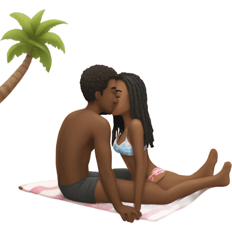 Love on the beach  emoji