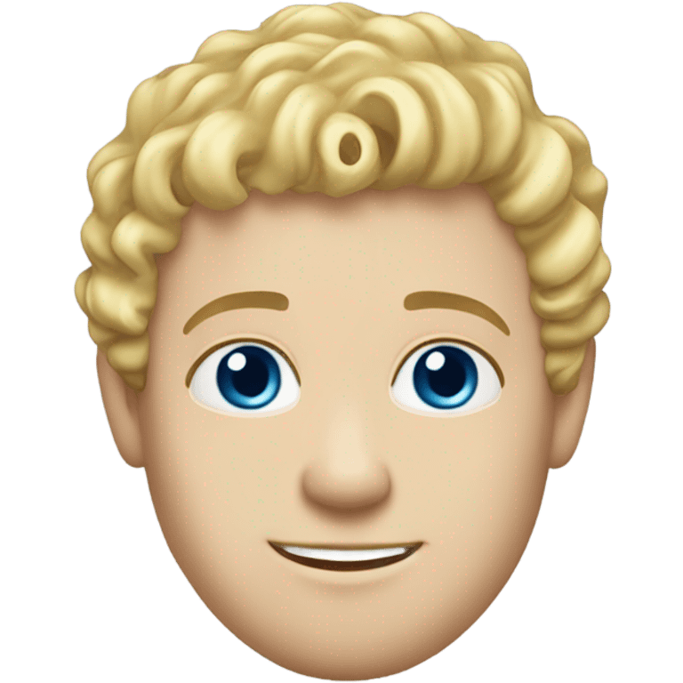 3/4 profile light curl blonde 30yo man blue eyed pale skin emoji