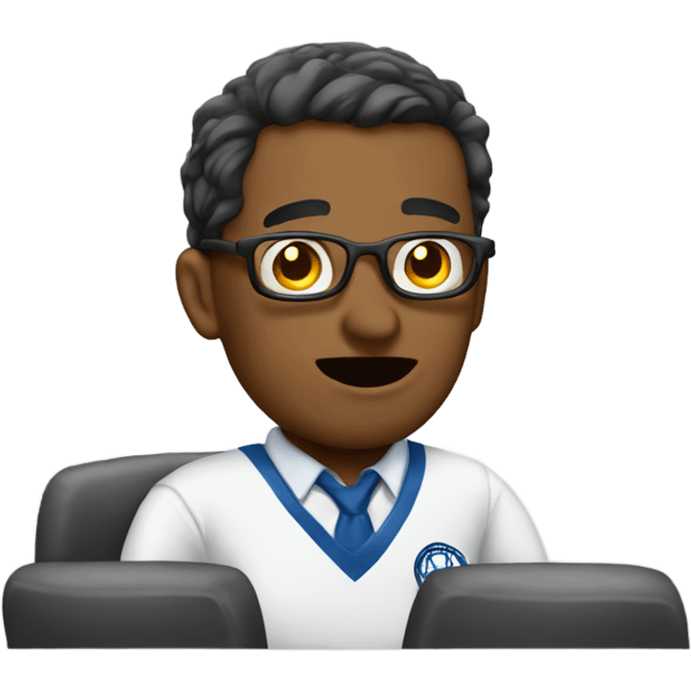 Psychiatrist watching a hockey game emoji