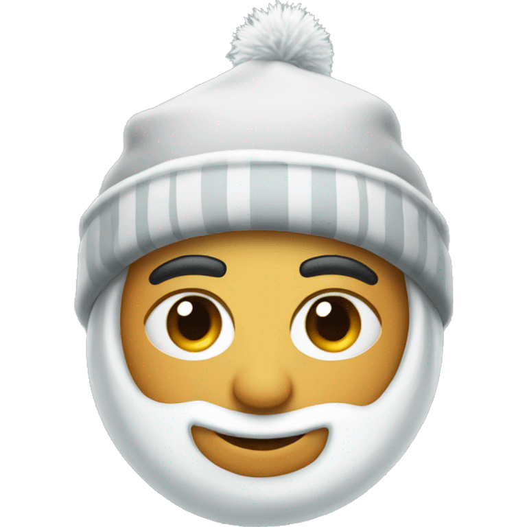 eye roll emoji with winter cap emoji