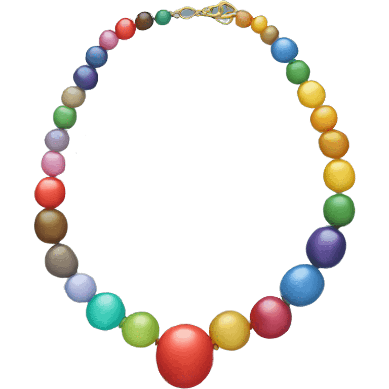 necklace made of colored beads emoji