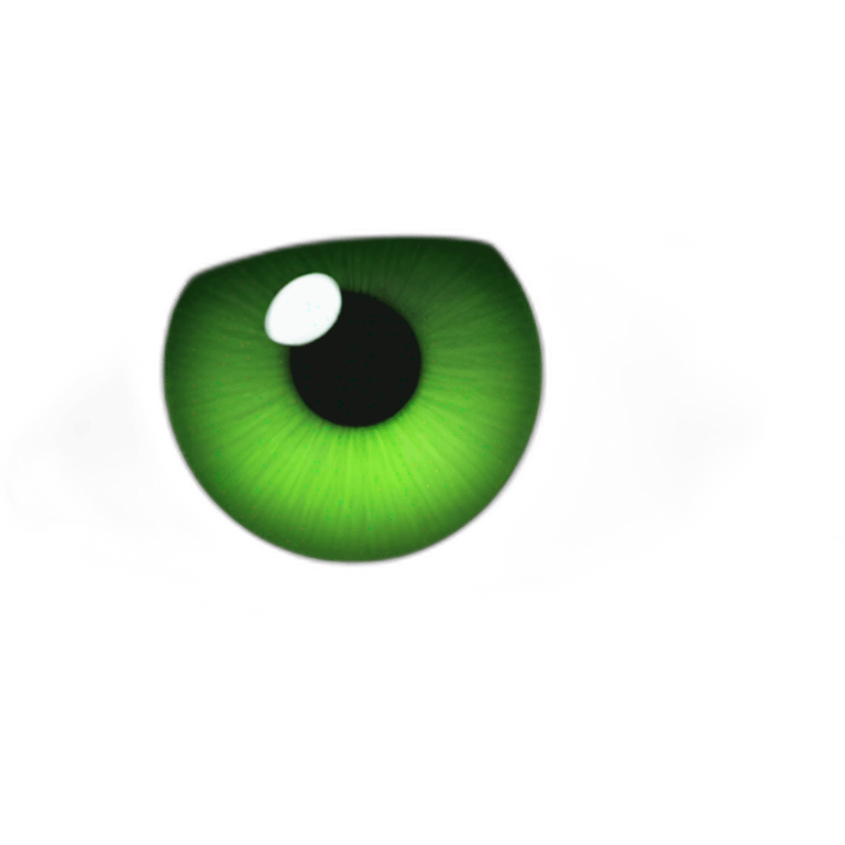 green eye with robotic lawnmower in puples reflection emoji