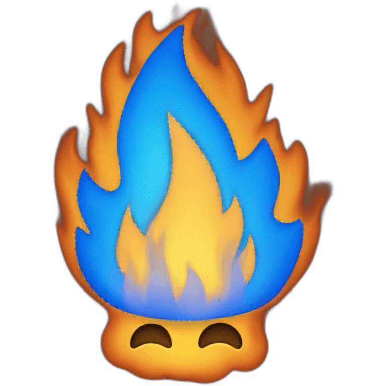 blue fire burn emoji