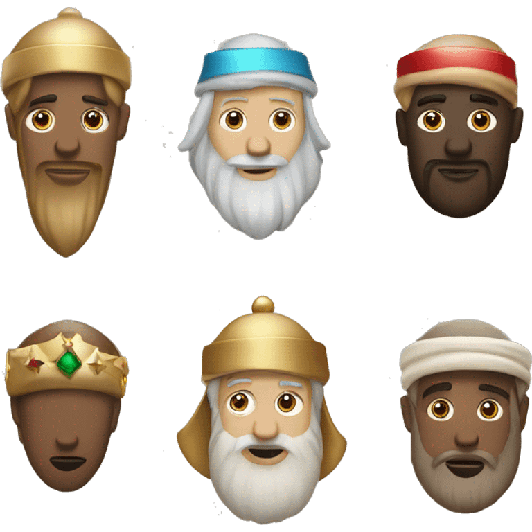 The three Wise men in a christmas tres emoji