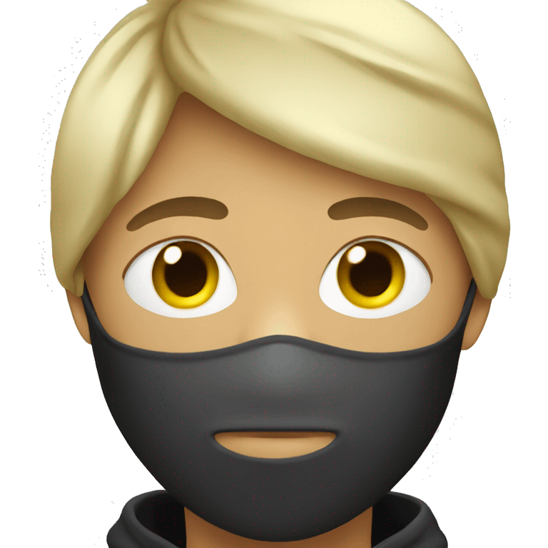 Boy wearing ski mask emoji