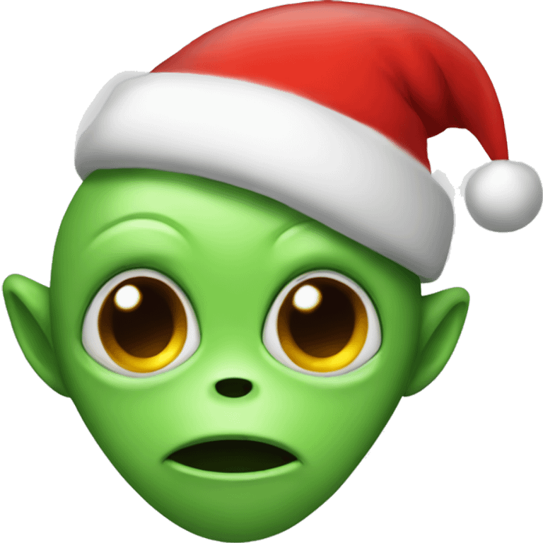 Alien in Santa hat  emoji