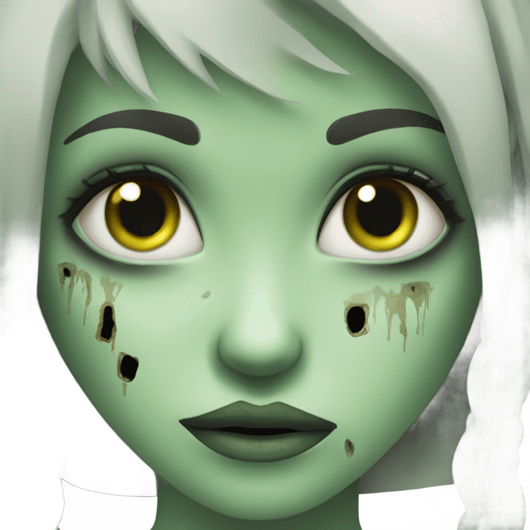 zombie green eyed girl emoji