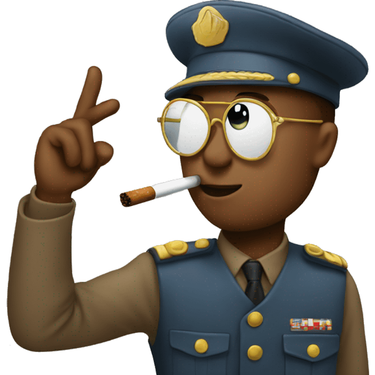 Saluting emoji smoking emoji