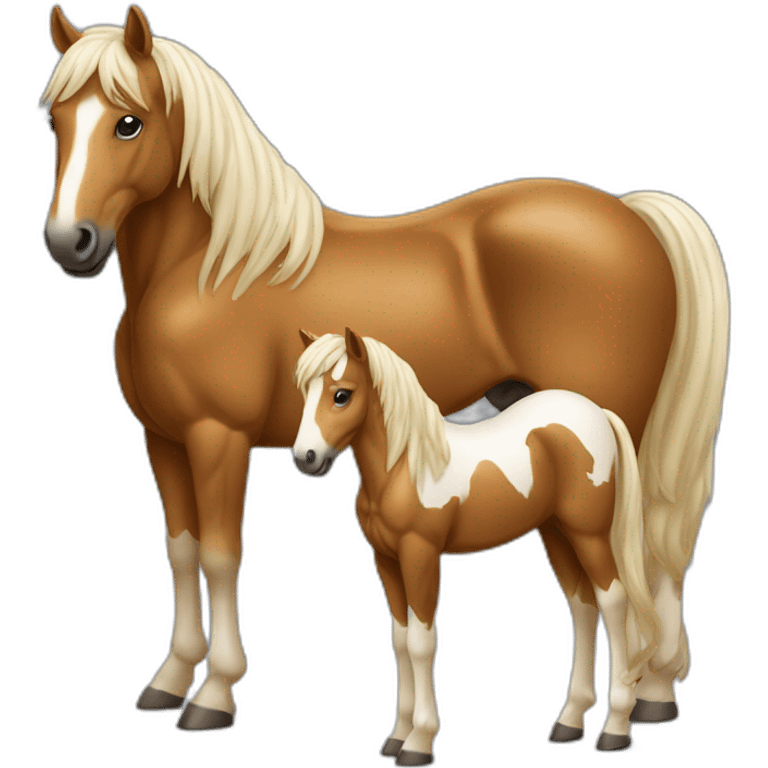 Cheval et son poulain emoji