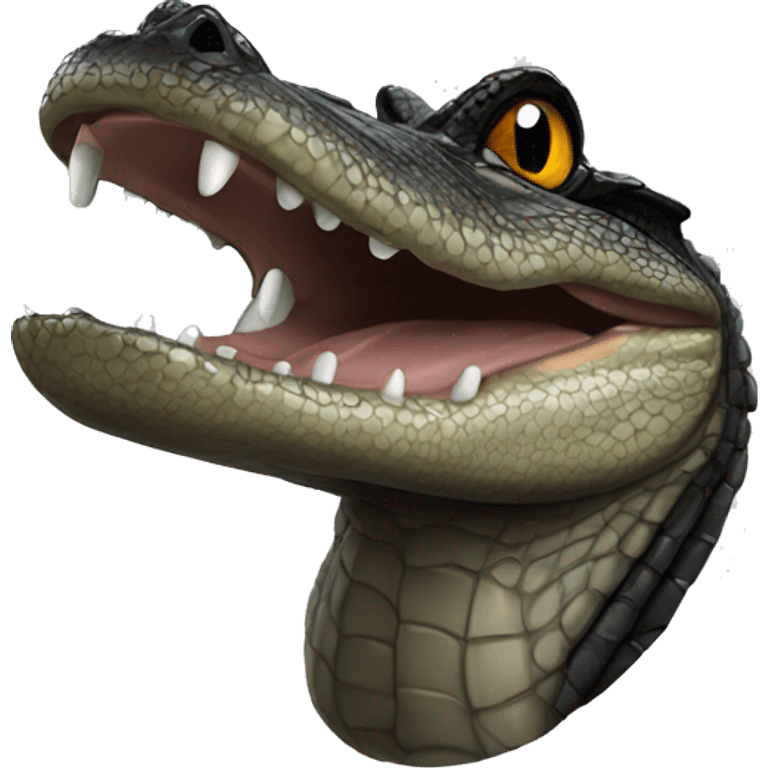 A Black Caiman,Realistic emoji