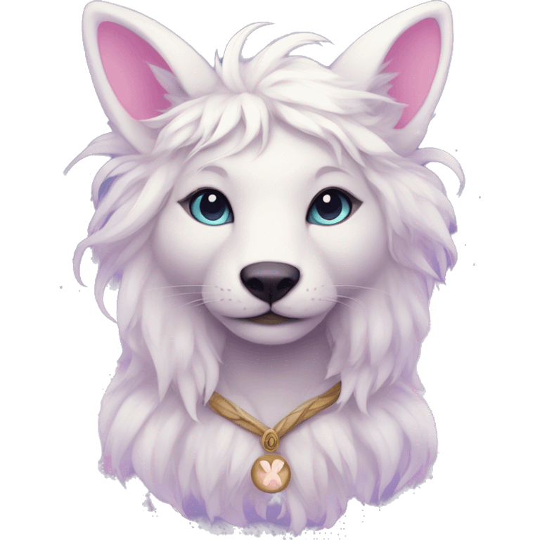 Kawaii bright fantasy ethereal anthro fursona animal emoji