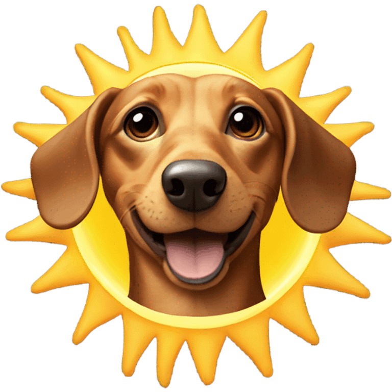 A dachshund sun emoji