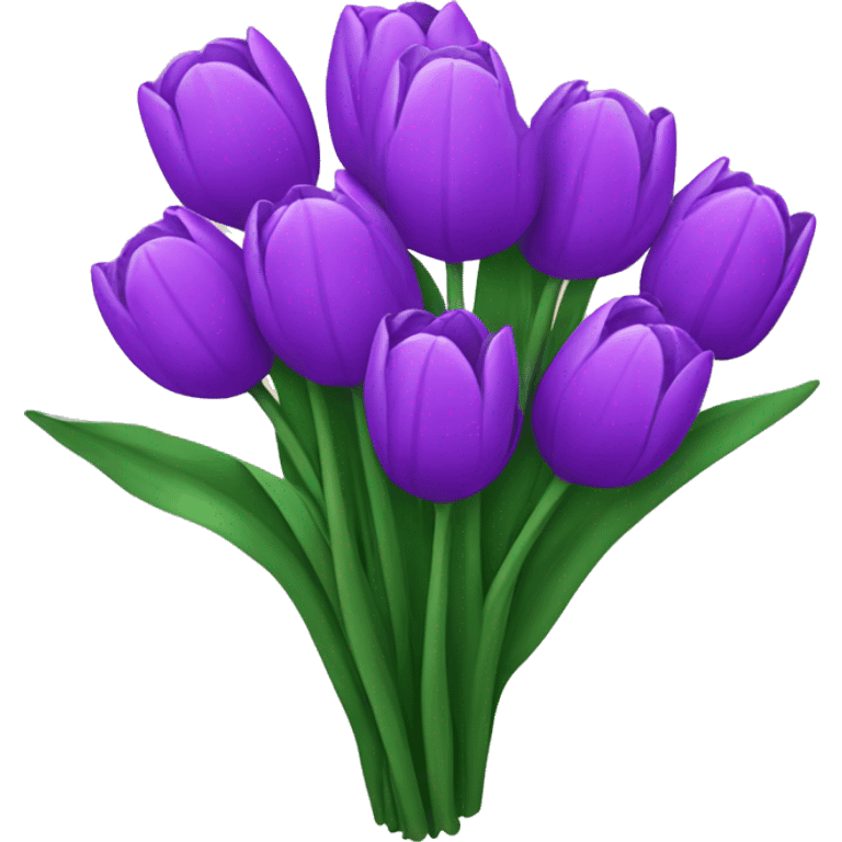 Bouquet of purple tulips emoji