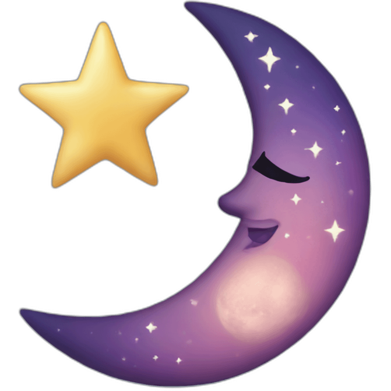 Moon and star emoji