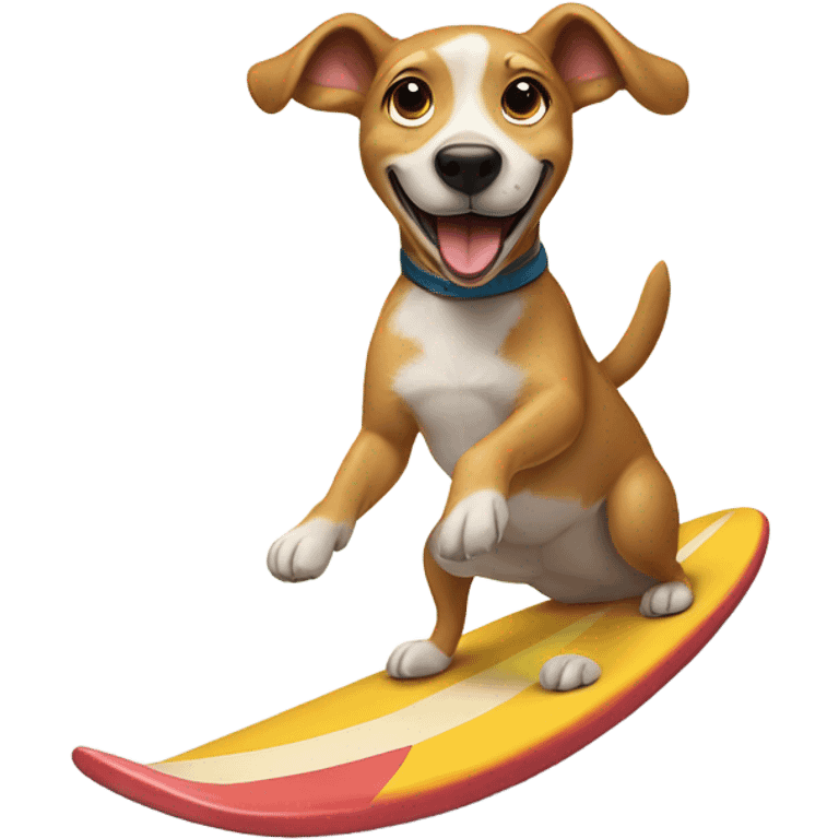 Dog on a surfboard  emoji